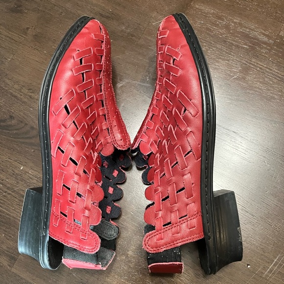 Rieker Red Woven Slingback Loafers Women’s EU 40 US 9 - Picture 4 of 10